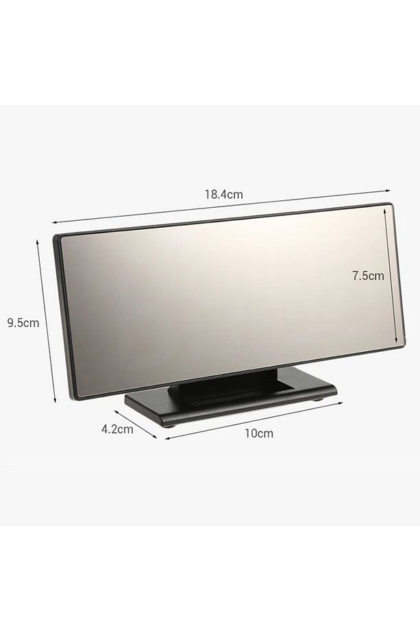 Masaüstü Ayna Dekoratif Çalar Saat Led 12/24 Saat Sıcaklık Modu Usb Çalışan Taşınabilir Dijital Saat - 4