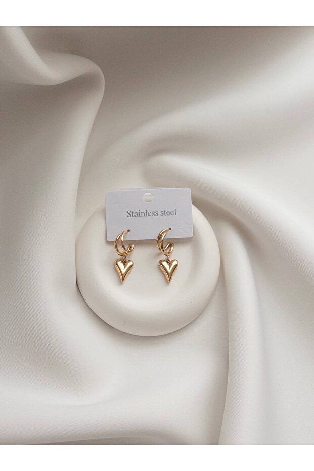 Heart Steel Earrings