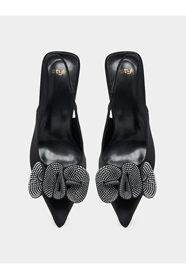 حذاء بكعب مفتوح من الخلف ومزين بأصابع مدببة - 6