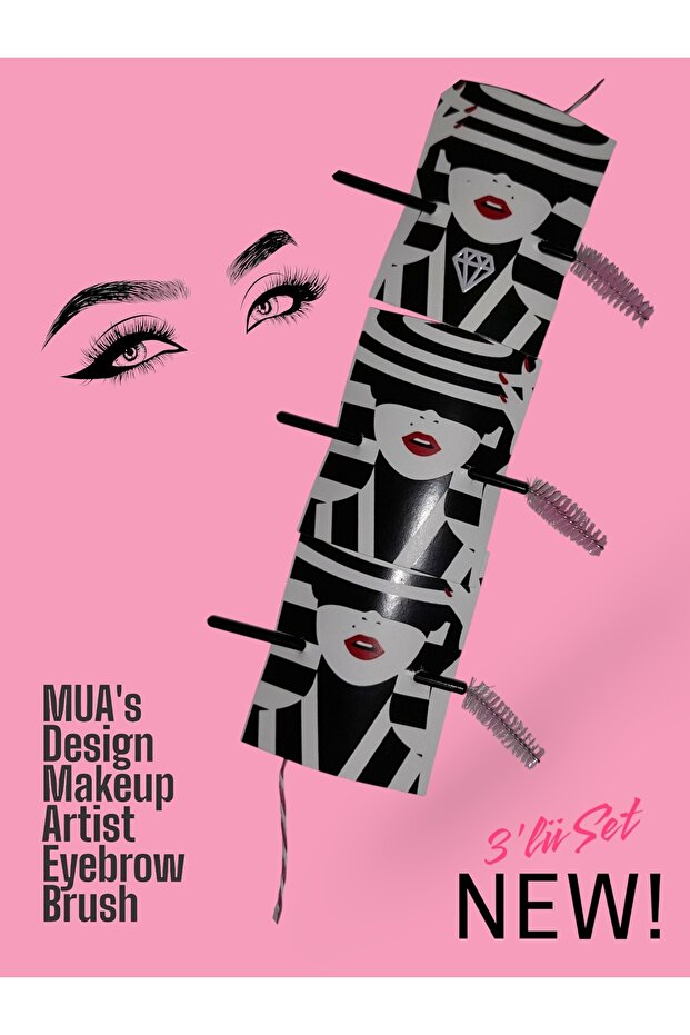 Makeup Artist Eyebrow Pink Brush