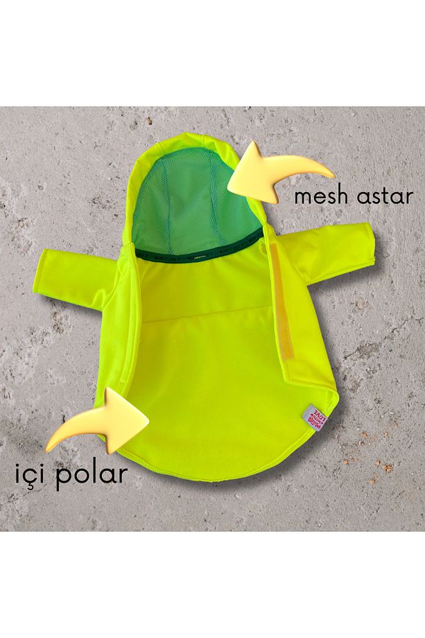 NEON SARI Softshell Köpek Yağmurluğu - 6