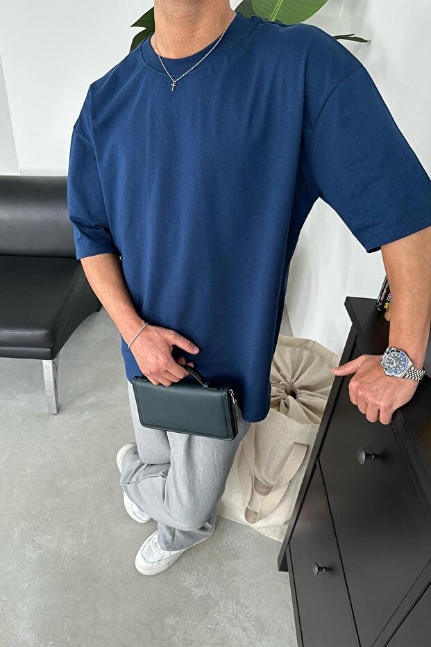 تي شيرت Indigo Cozy Basic ناعم كبير الحجم - 5