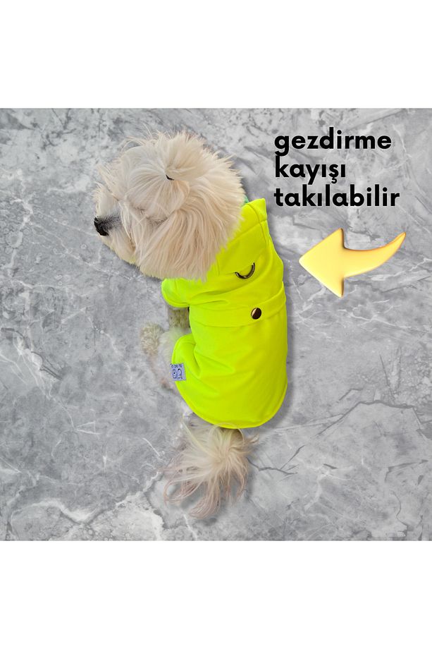 NEON SARI Softshell Köpek Yağmurluğu - 5