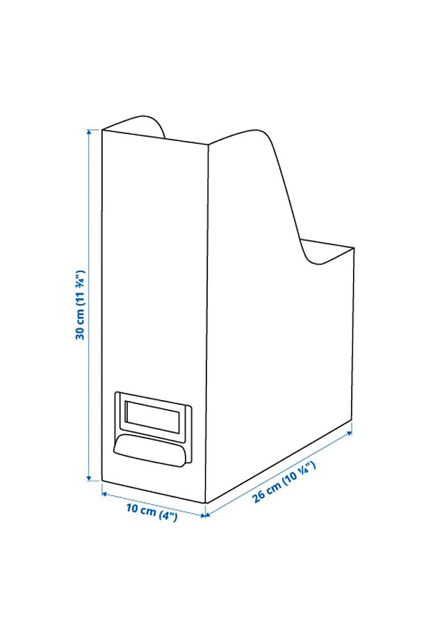 4 Adet Dosyalık 10x26x30 Cm İkea 4'lü Set Evrak Rafı Dosya Kutusu Koyu Gri Raf Karton - 5