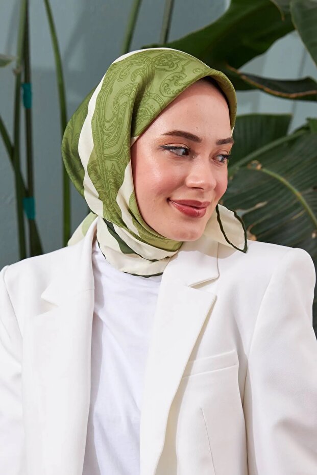 Soft Viscose Scarf Patterns (Ethnic Pattern Green) - 3