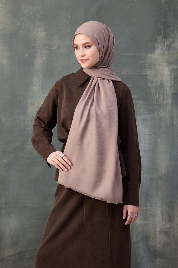 Wavy Pattern Cotton Jacquard Shawl - 3