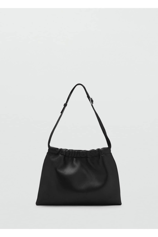 Leather Bag with Drawstring - 2