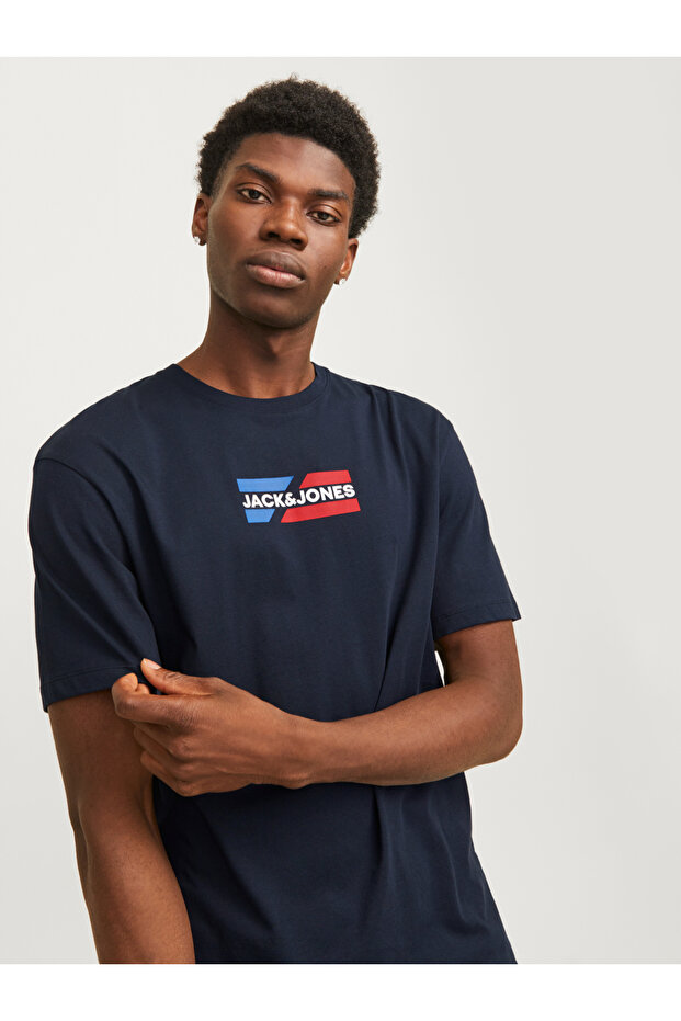 Logo Print Round Neck T-Shirt