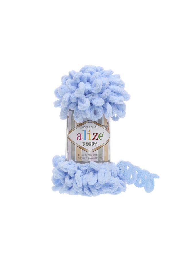 Puffy 1 Adet 183 El Örgü Ipliği Puffy 1 Adet Elle Örülen Bebek Battaniyesi Örgü Ipi 183 A.mavi - 1