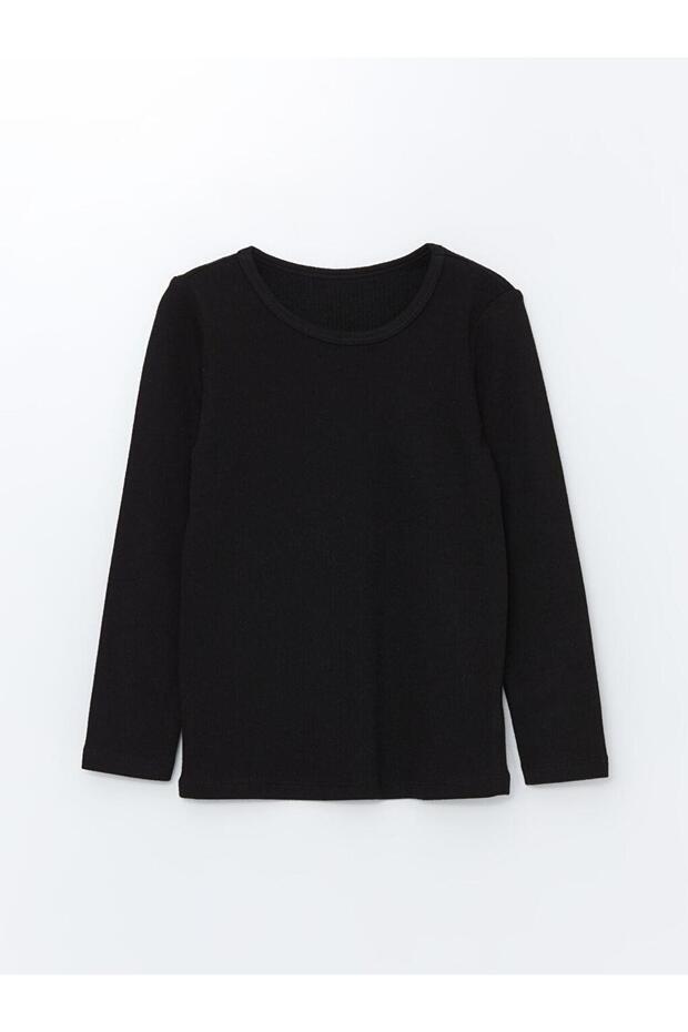 Bisiklet Yaka Uzun Kollu Kız Çocuk Fanila - 2