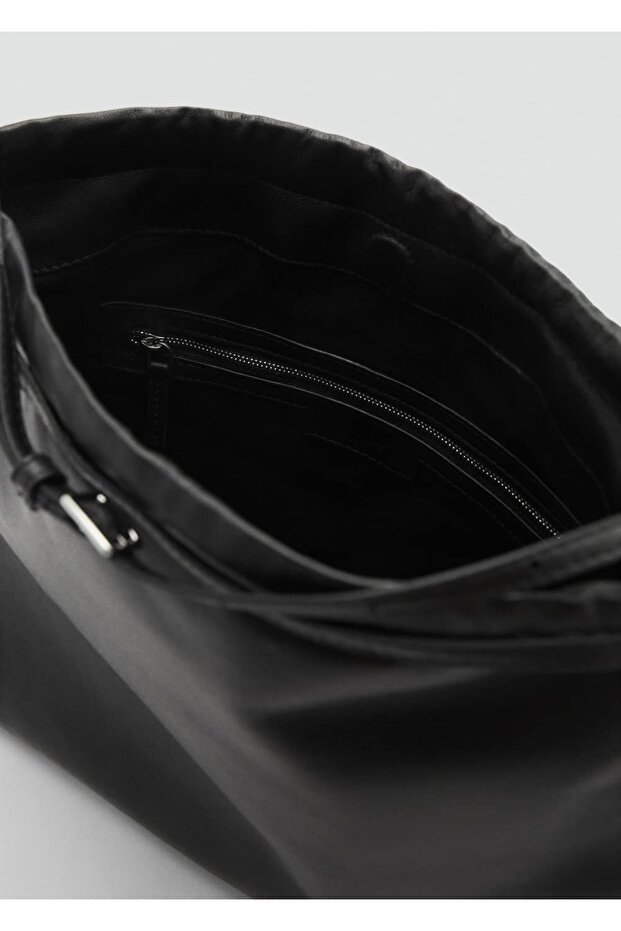 Leather Bag with Drawstring - 4