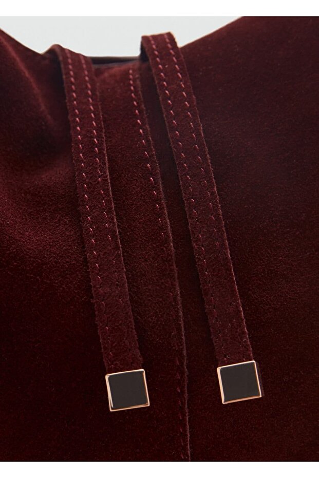 Süet shopper çanta - 4