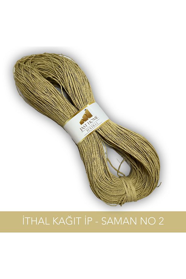 Kağıt Ip 500gr , El Örgü Ipi , Yümüşak , Yeni ,( Renk No:2 Saman) - 1