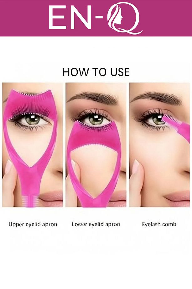 3 In 1 Kolay Maskara Rimel Ruj Eyeliner Çekme Aparatı Kirpik Fırçası - 3