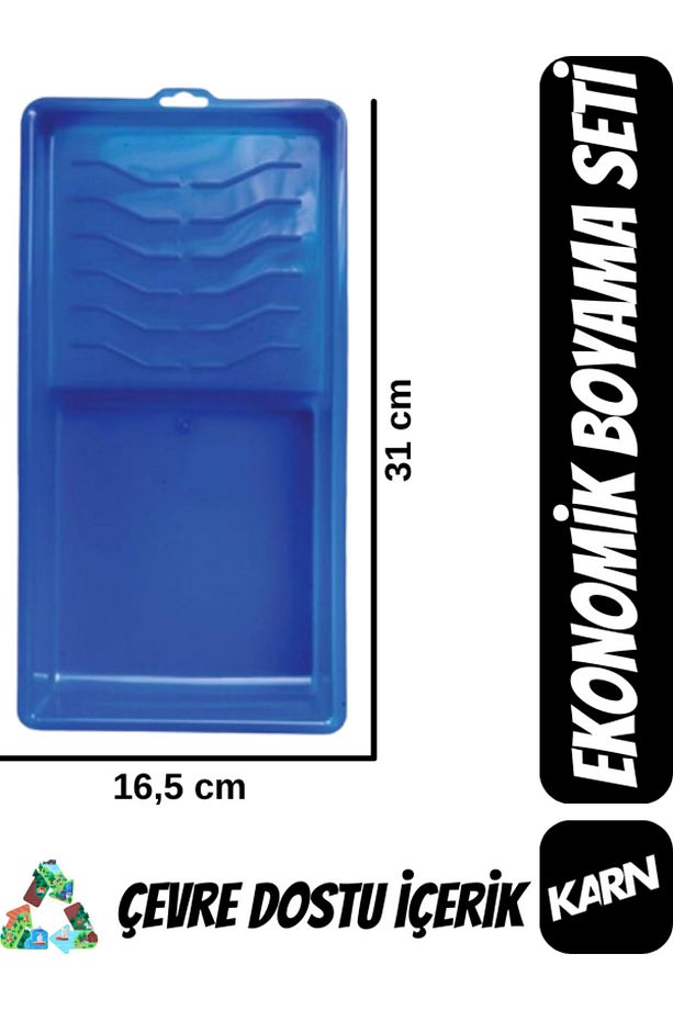 10'lu Ekonomik Boya Seti | Boya Tavası | 10 Cm 10 Adet Rulo | 10 Cm Rulo Sapı - 3