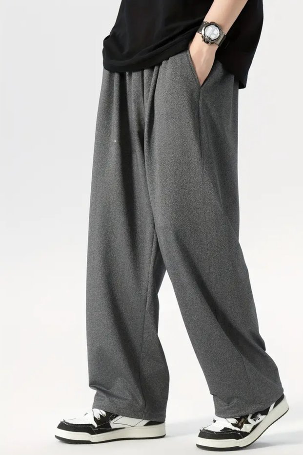 Baggy Sweatpants Men Women Gray Black Smoked