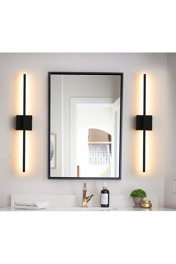 Modern Dekoratif Pilli Kare Led Duvar Aplik Siyah (1 ADET) - 4