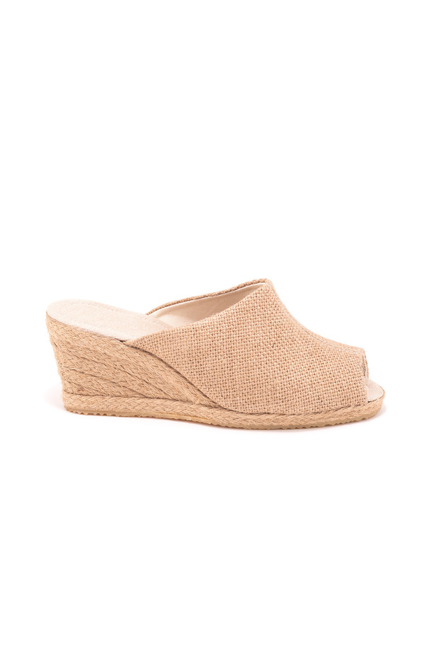 Women's Linen Casual Slippers - Wicker Handmade, Real Handmade Handmade