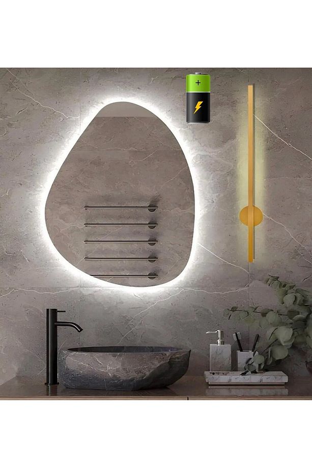 Modern Dekoratif Pilli Led Duvar Aplik Eskitme 70 Cm ( 1 Adet ) - 2