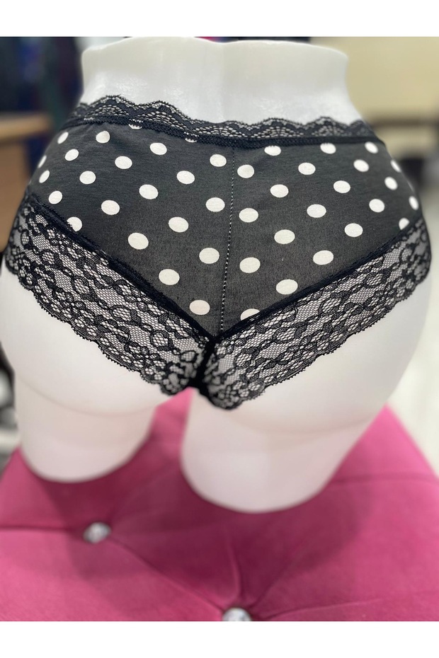 Puantiyeli dantelli çamaşır - 2