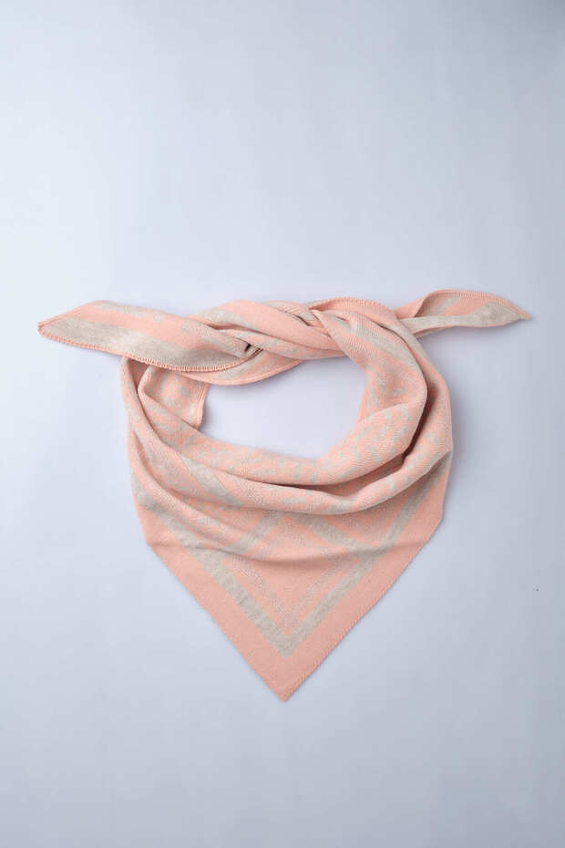 Desenli Triko Fular - 1