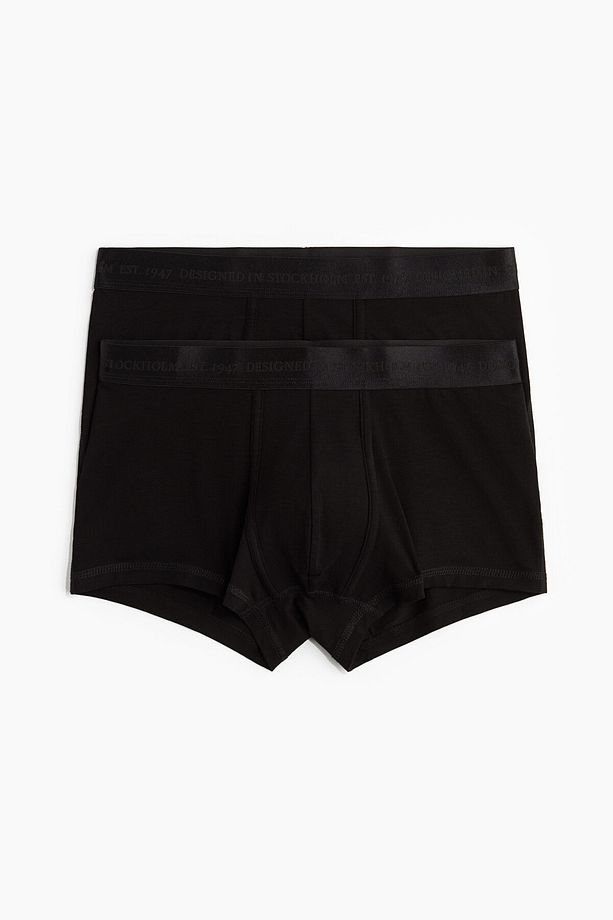 2’li Lycra® İçeren Düşük Belli Kısa Boxer Şort - 1