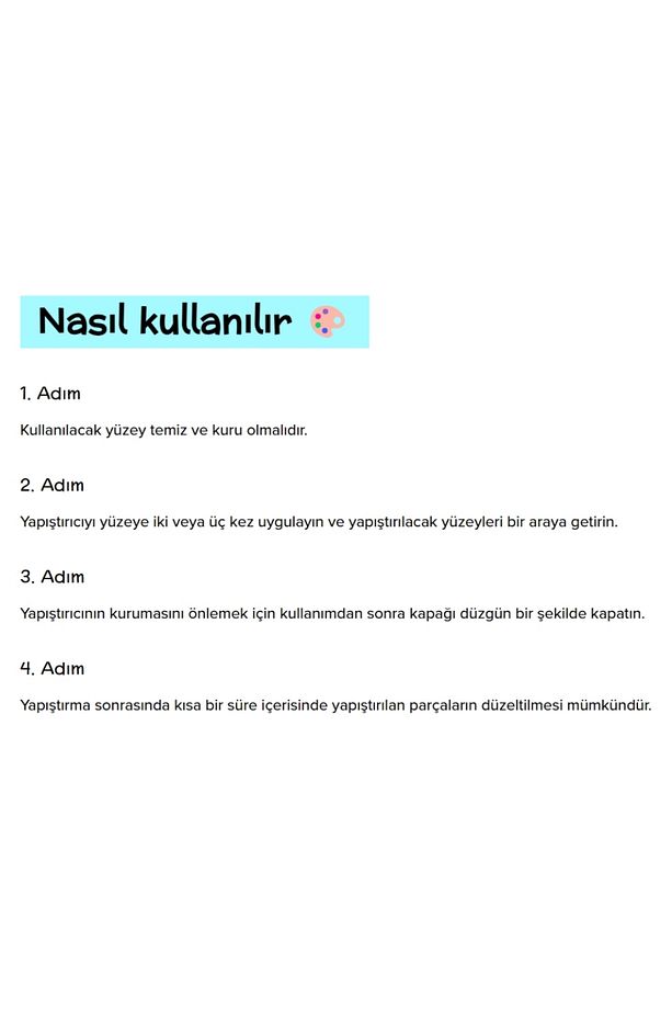 | Stick Yapıştırıcı, 43 gr, Kağıt ve Karton İçin, Solvent İçermez - 3