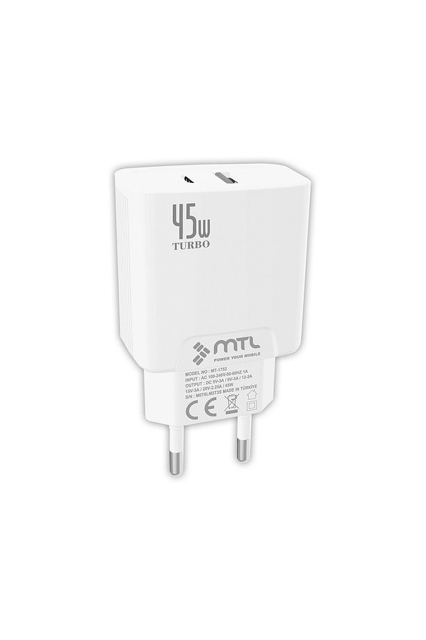 45w Turbo Pd Type-c To Type-c Ve Usb Çift Girişli Şarj Adaptörü Qc 4.0 Mt1752 - 2