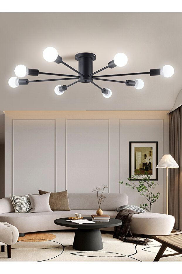 Modern Home Ceiling Lamp Black - 2