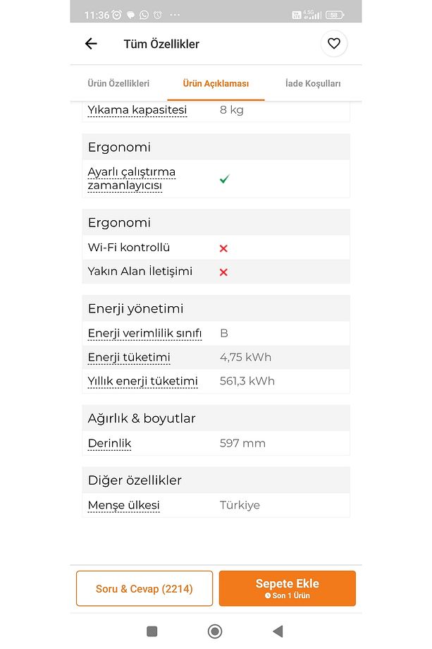 Al 81 Yb B Enerji 15 Programlı 8 Kg Yoğuşmalı Çamaşır Kurutma Makinesi - 3