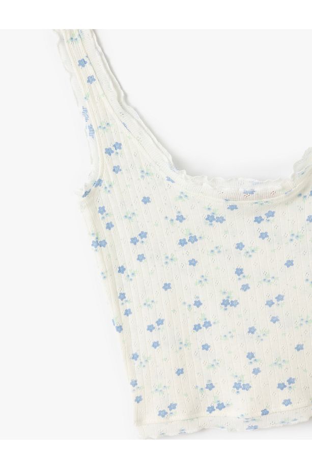 Çiçek Desenli Pamuklu Şortlu Pijama Takımı - 5