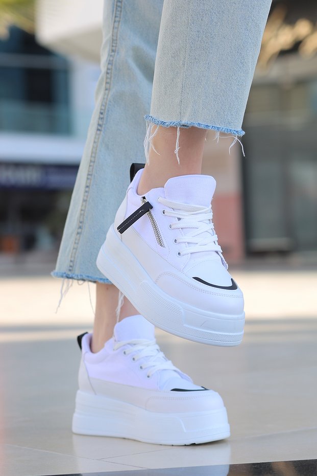 Frm 103 Zipper Detailed High Sole Sports Shoes