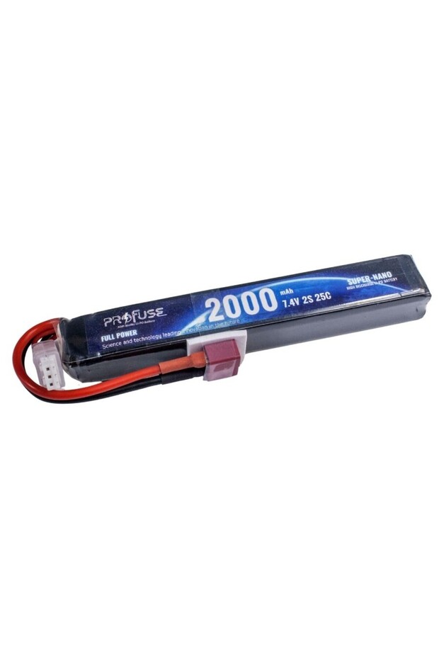 7,4V 2S 2000mAh 25C Airsoft Lipo Batarya - 1