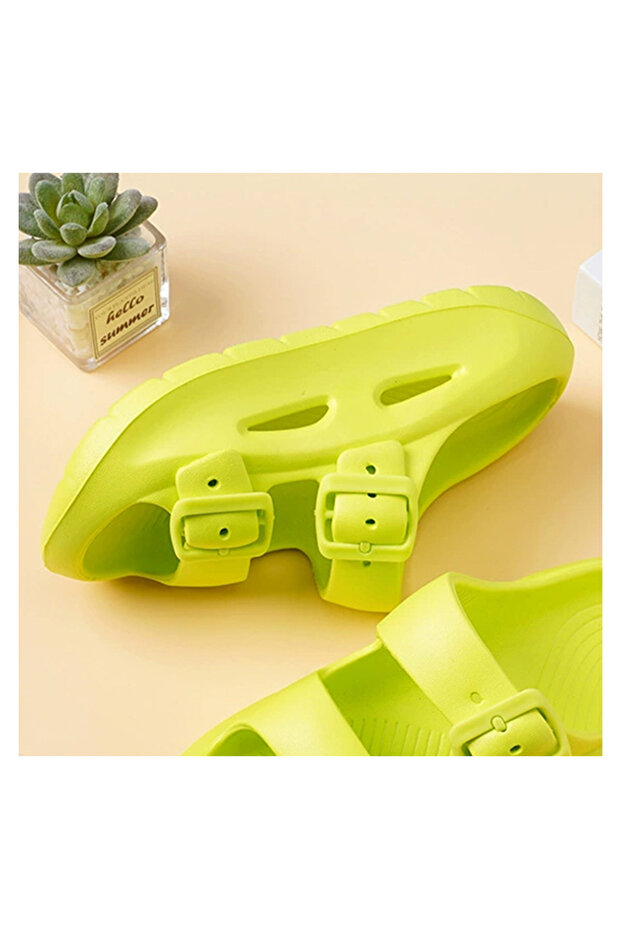 صندل SAPS بإبزيم للإغلاق - أخضر - 4