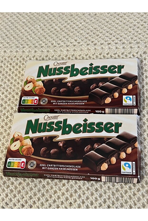 Nussbeisser Bitter Fındıklı Çikolata 100 gr 2'li Paket - 1