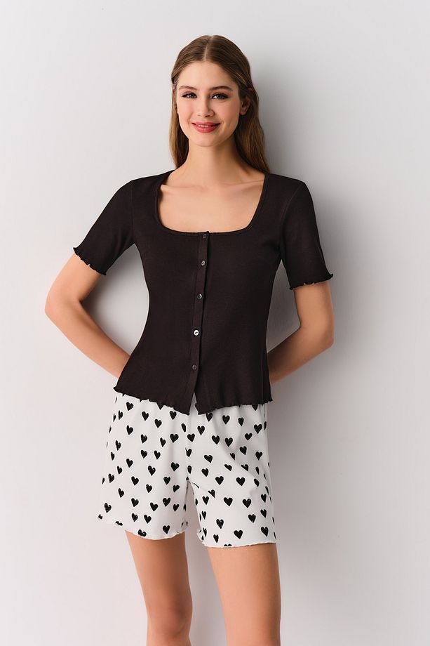 Soft Maskülen Şort Pijama Takımı - 2