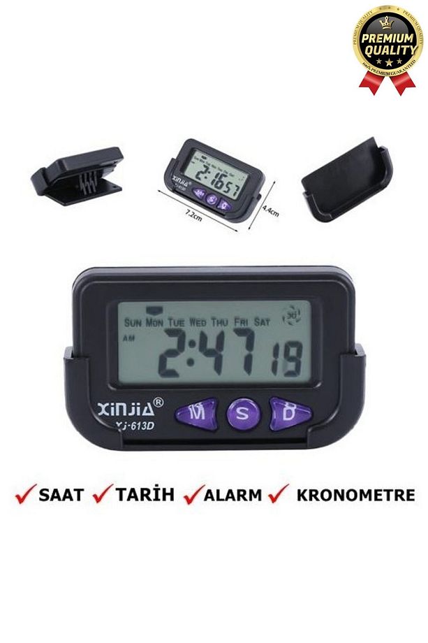Çok Fonksiyonlu Kronometreli Alarmlı Tarih Göstergeli Masaüstü Ders Sınav Çalışma Mini Dijital Saat - 2
