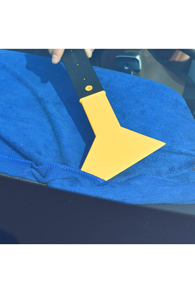 Multi-Function Durable Car Film Triangle Scraper and Snow Removal Tool with Long Handle 1 pcs - 7