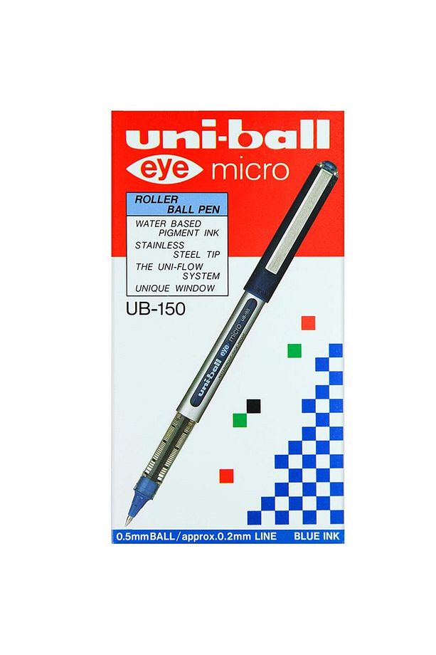 Uni-ball Ub-150 Eye Micro Roller Kalem 0.5 Mm Mavi 12'li Paket - 4