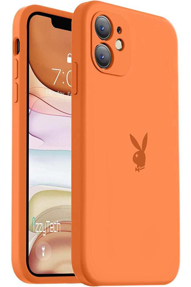 iPhone 11 Camera Protector, Playboy Logo, Velvet Interior, Shockproof Case - 1