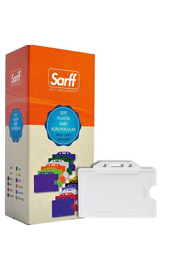 علبة بطاقات صلبة بيضاء - 50 قطعة - 2