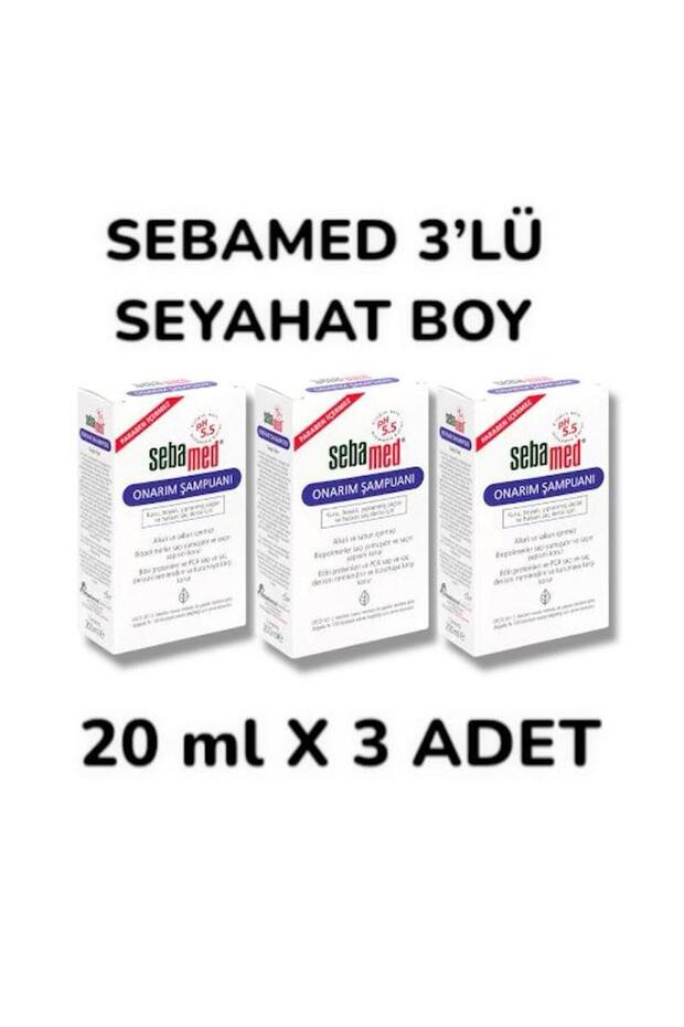 Onarıcı Şampuan 3'lü Seyahat Boy Set, 20 ml X 3 Adet - 1