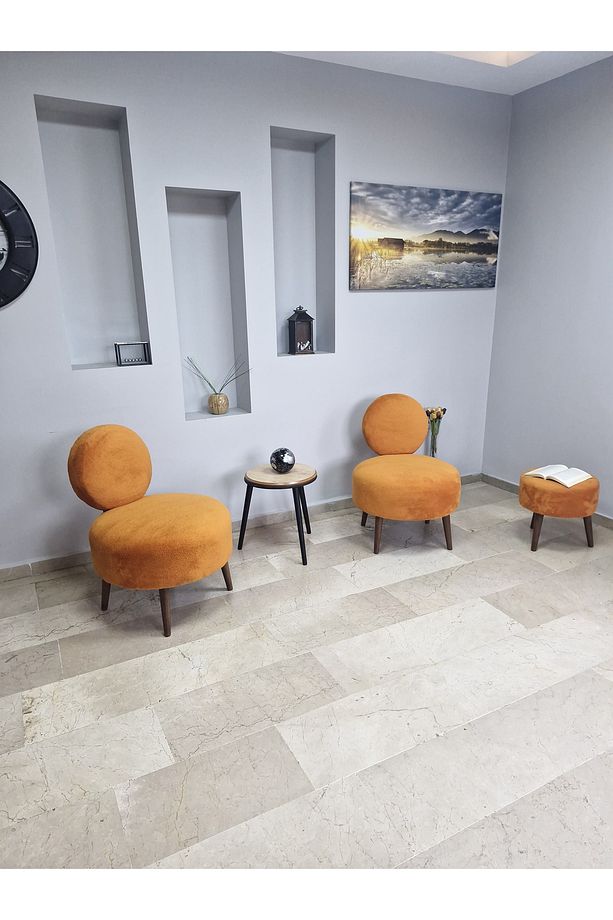 DÜNYA3lü Koltuk Seti Berjer -Bekleme Salonu Tekli Koltuk - Puf Seti - Cafe - Balkon - Ofis Mobilyası - 1