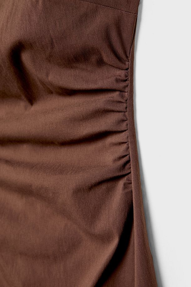 Halter yaka midi elbise - 7