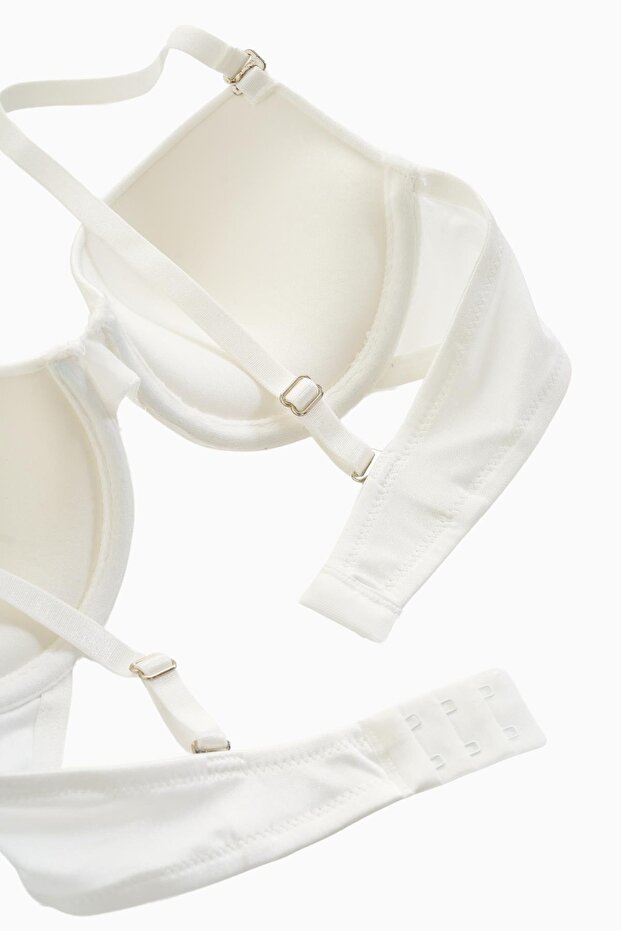 Luna Removable Strap Micro Bra - Soft Push Up, Semi-Padded - Basic - 2533 - Ecru - 3