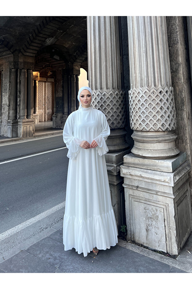 Fırfırlı Sofya Elbise - 7