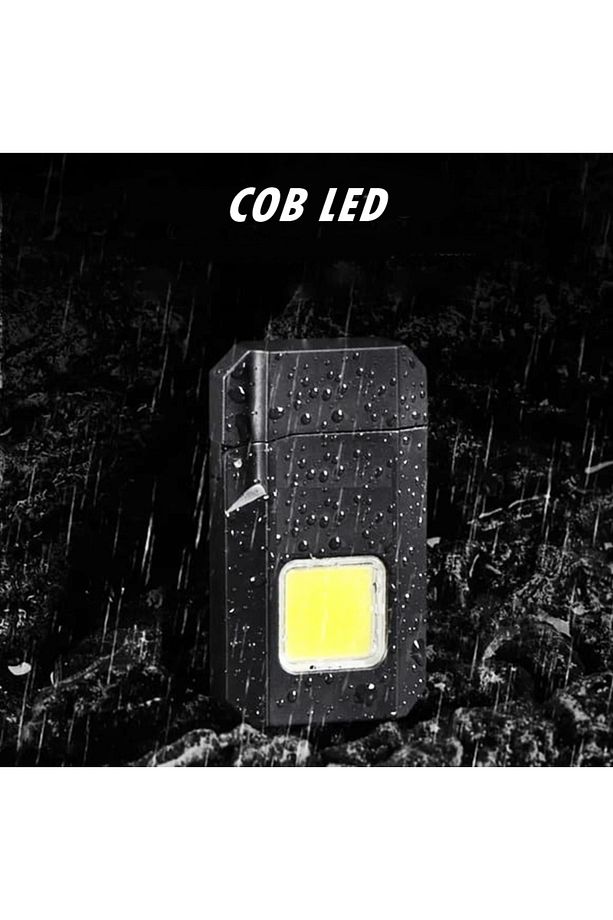 Type-c Şarjlı Elektrikli Çakmak Cep Işığı Su Geçirmez Cob Led Ps-m8 - 6