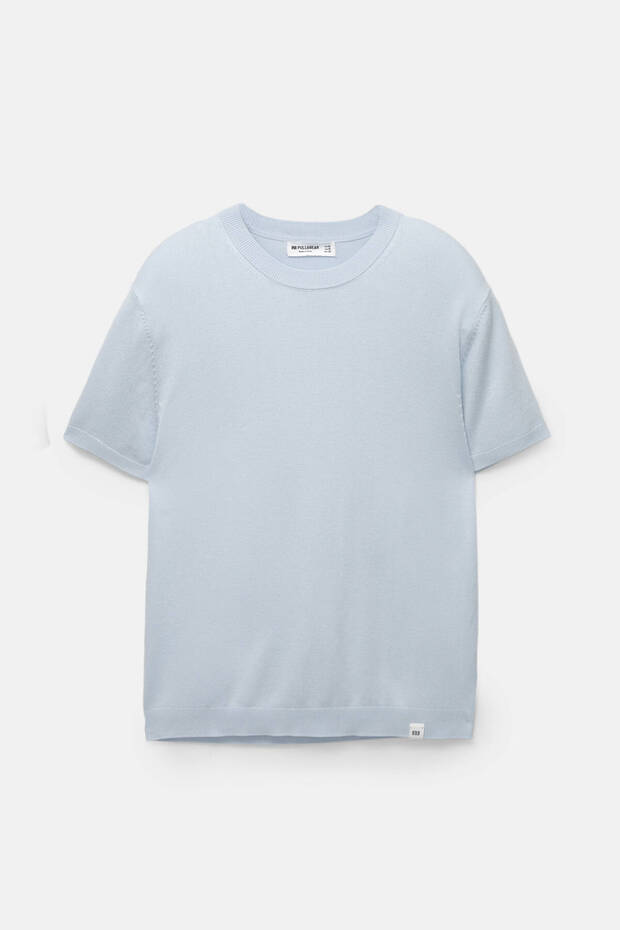 Kısa kollu triko t-shirt - 5