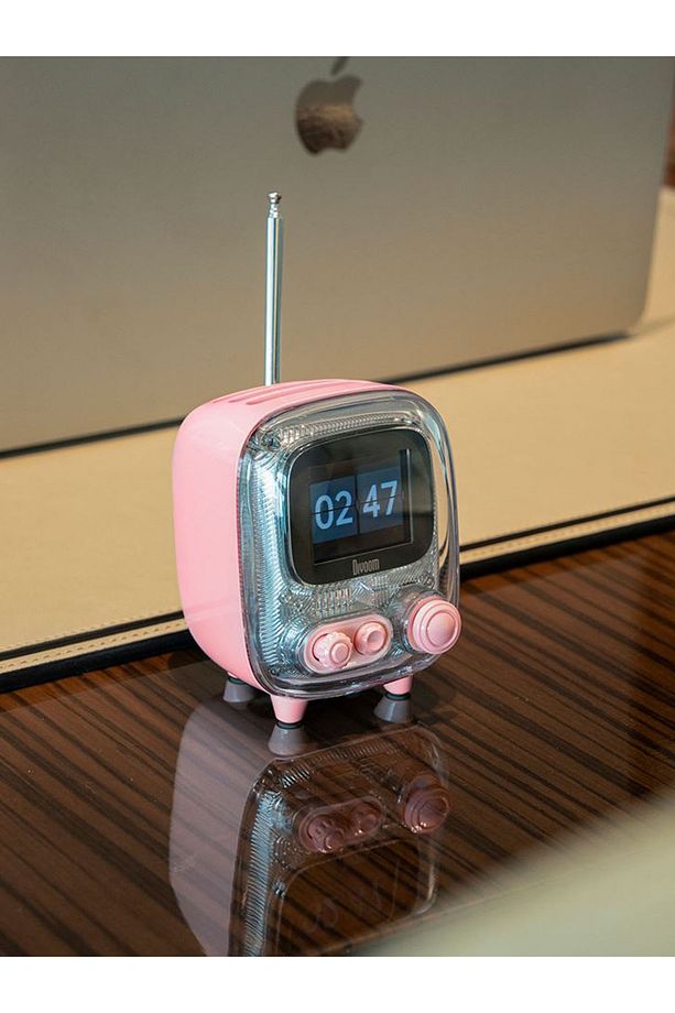 Tiivoo-2 Fm Radyolu Mini Bluetooth Hoparlör Piksel Ekranlı Retro Taşınabilir Ses Bombası - 6