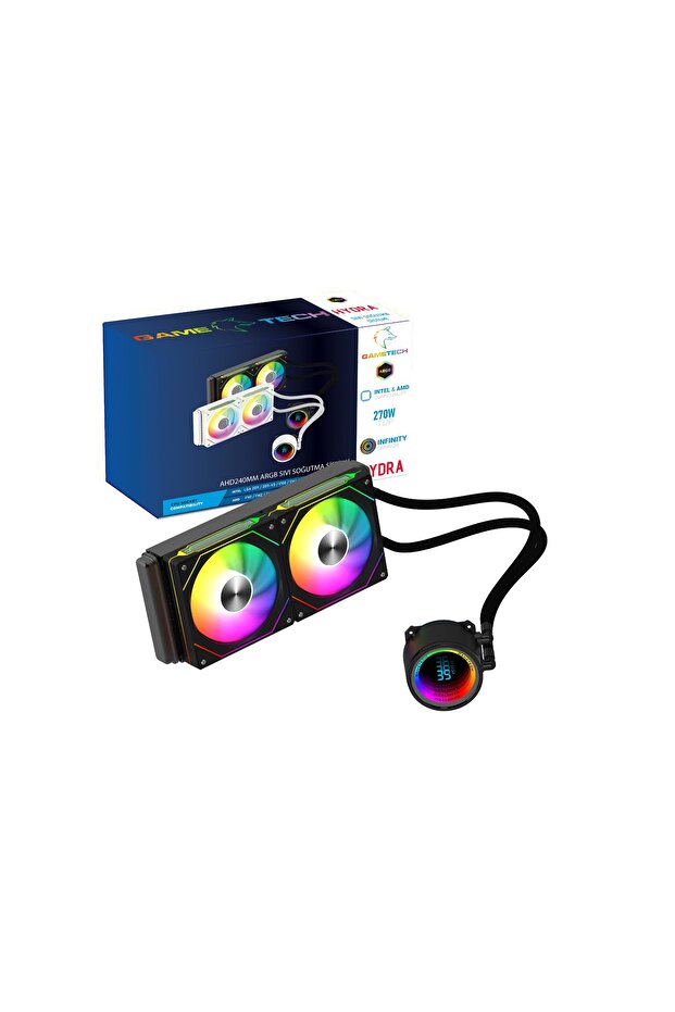 Hydra 240mm Argb Black Heat Degree Indicator Liquid Cooling System - 2